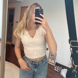 White Pacsun shirt with snap buttons